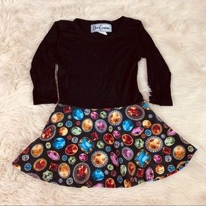 HP ⭐️Dori Creations Black Jewel Long Sleeve Dress